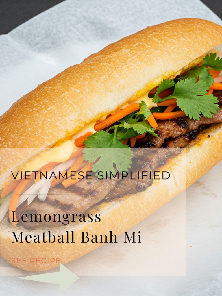 lemongrass meatball banh mi