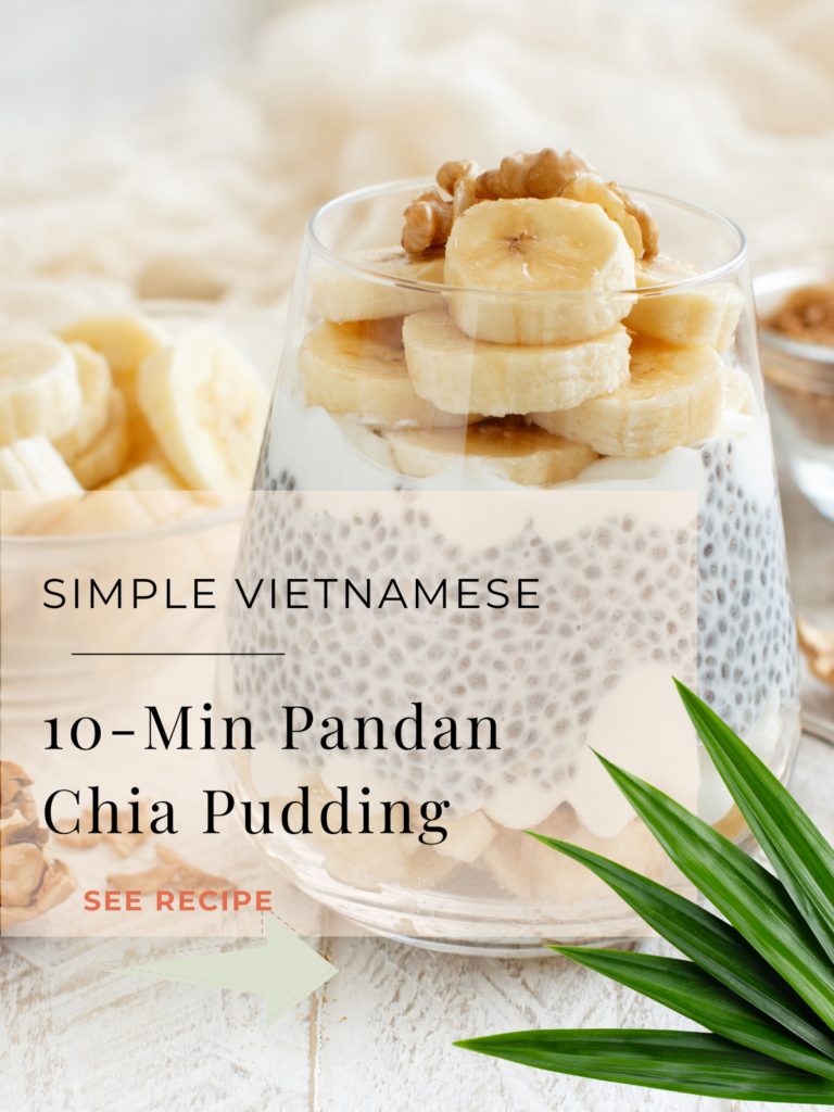 Pandan chia pudding
