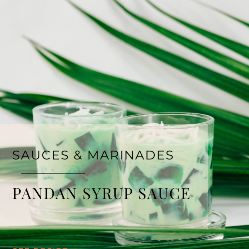 Pandan simple syrup sauce