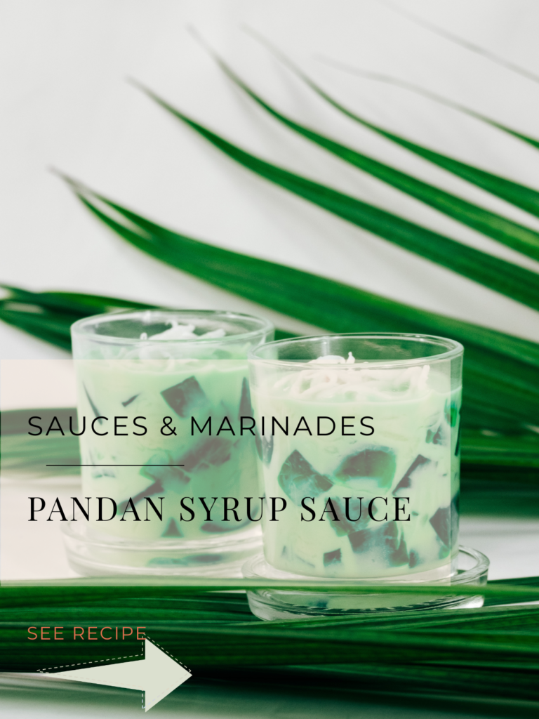 Pandan simple syrup sauce