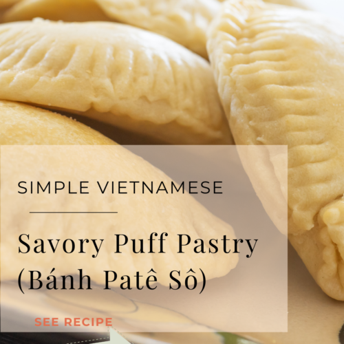 Vietnamese pork puff pastry banh pate so