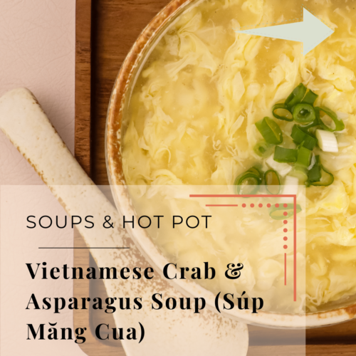 Vietnamese crab & asparagus soup sup mang cua