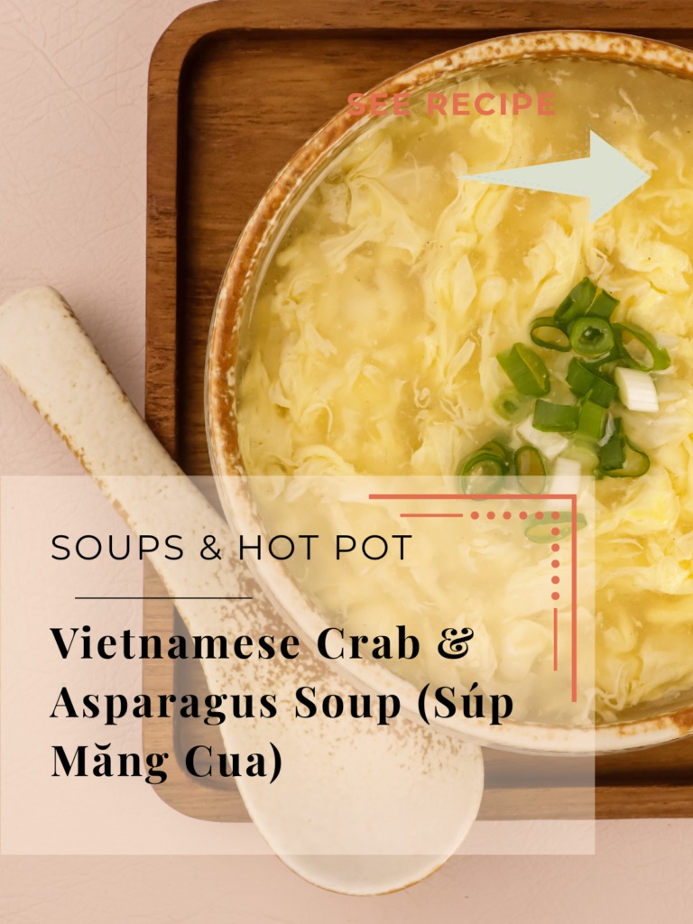 Vietnamese crab & asparagus soup sup mang cua