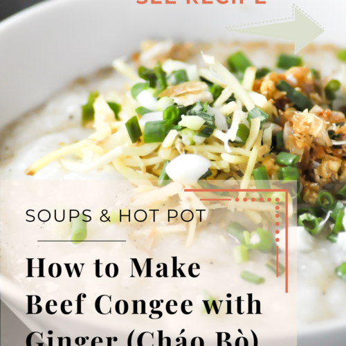 beef congee ginger chao bo