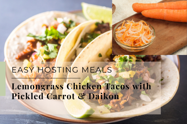 Lemongrass Chicken Tacos with Pickled Carrot & Daikon