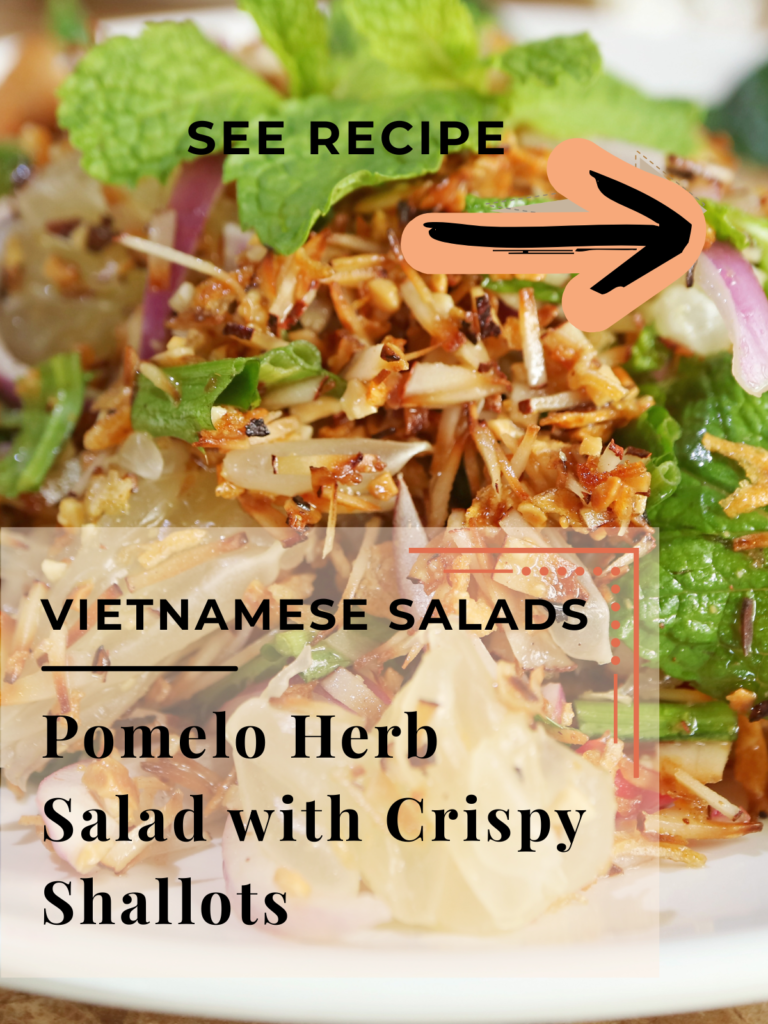 Pomelo Herb Salad with Crispy Shallots