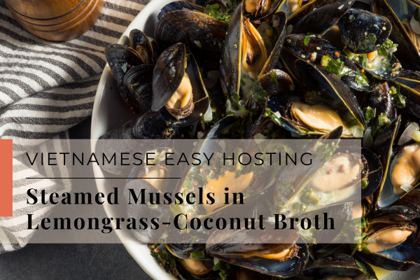 steamed mussels in lemongrass coconut broth