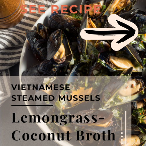 steamed mussels in lemongrass coconut broth