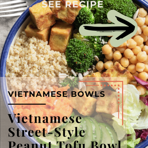 peanut tofu bowl