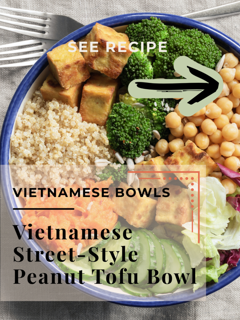 peanut tofu bowl