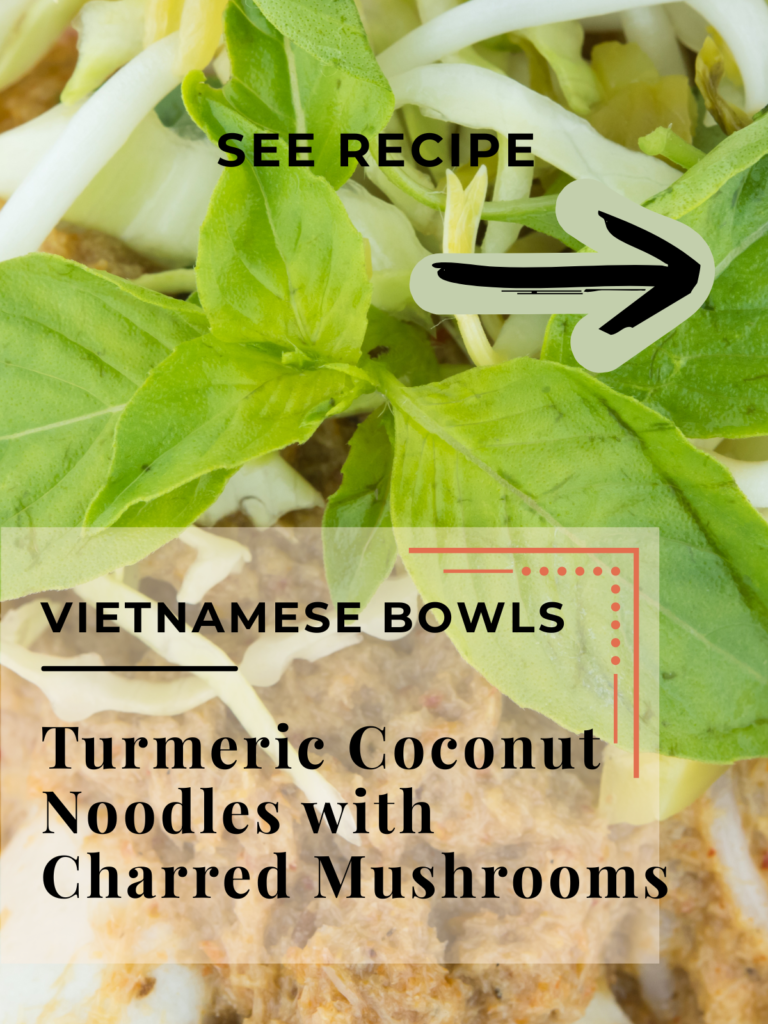 turmeric coconut noodles with mushrooms