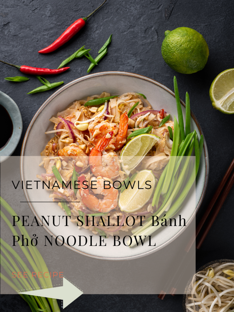 peanut shallot banh pho noodles