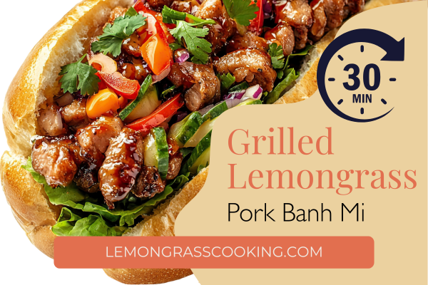 Grilled lemongrass pork banh mi