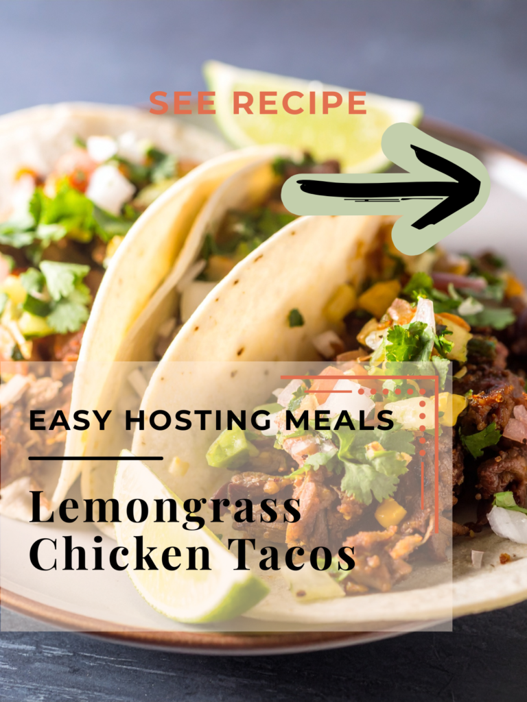 Lemongrass chicken tacos