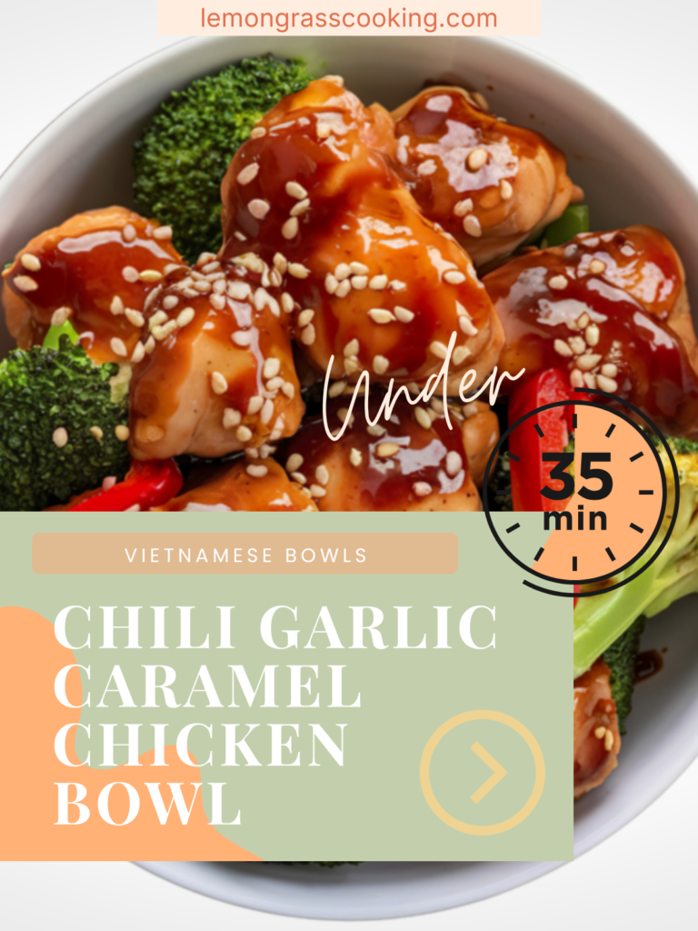 Chili garlic caramel chicken bowl