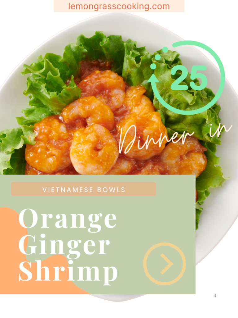Orange ginger shrimp bowl