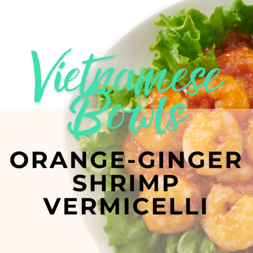 Orange ginger shrimp bowl
