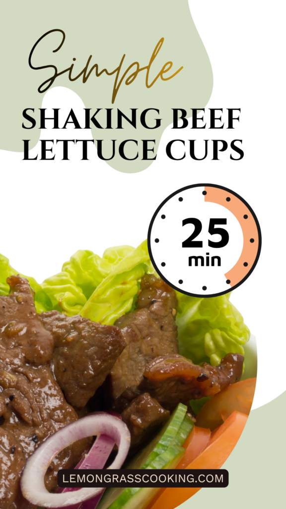 shaking beef lettuce cups