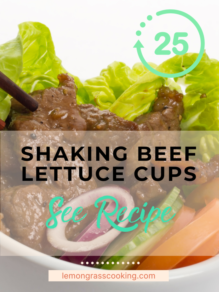 shaking beef lettuce cups